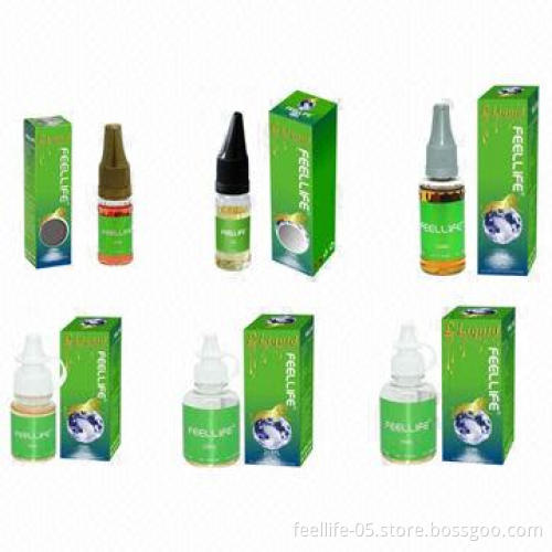 Feellife E-juice for E-cig, Child-proof, Buckle Bottle, OEM Label Printing, Custom PG/VG Ratio